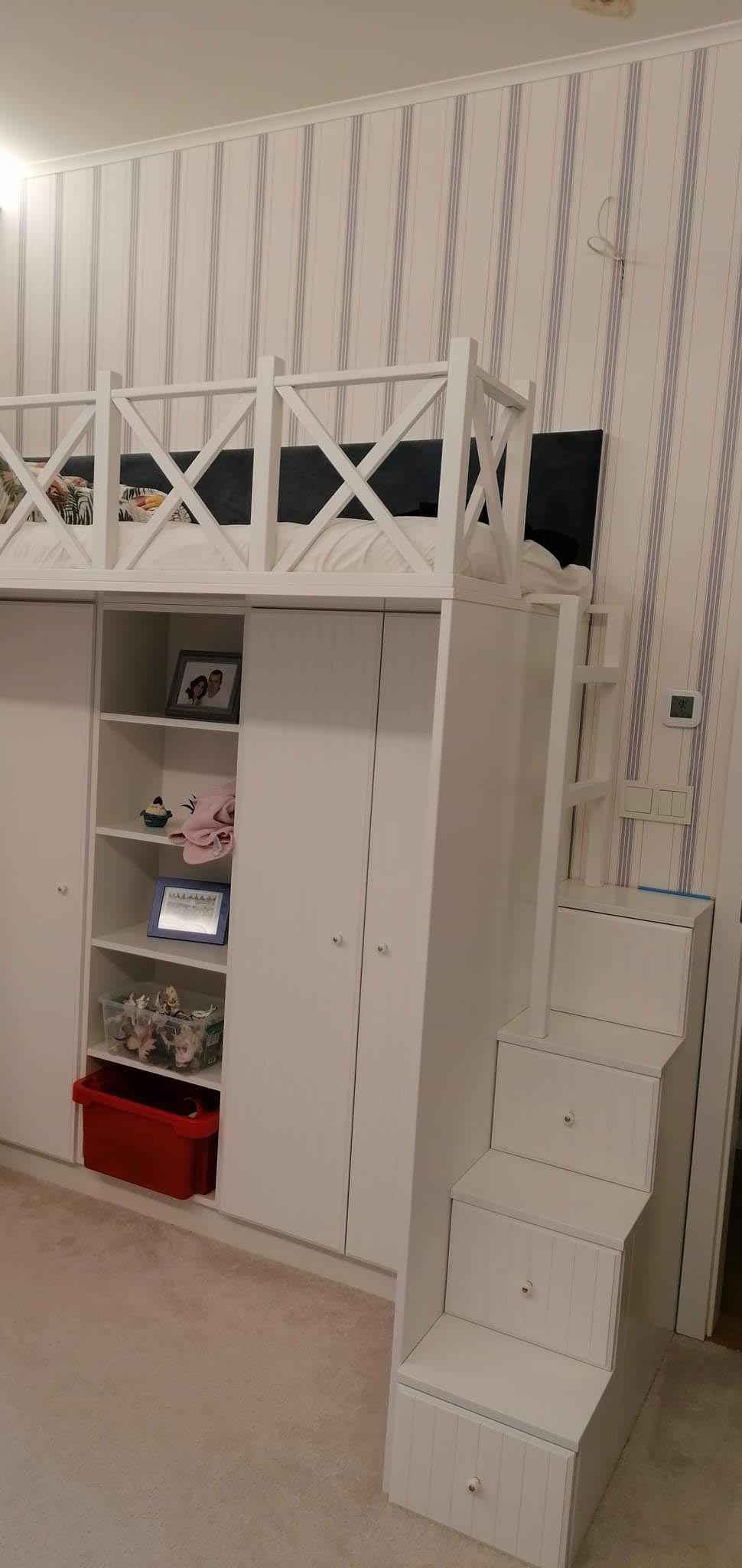gyerekszobabútor, emeletes ágy készítése asztalos